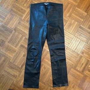 Vince Black Stretch Leather Leggings M EUC